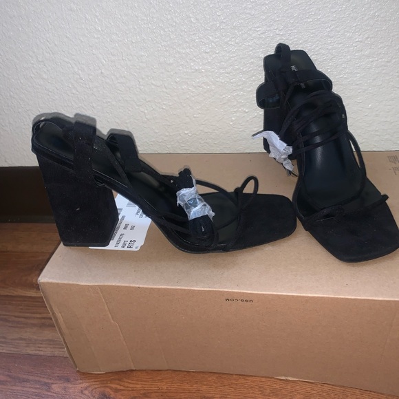 Suede Wrap Around Heels - Picture 3 of 3